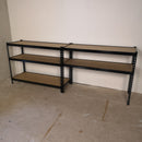 Garage Shelving 122cm Wide & 183cm High Heavy Duty 5 Tier Multipurpose Metal Racking Unit  / Warehouse Shelving Storage in Black
