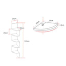 Livingandhome Wooden Zigzag Floating Corner Shelves 2-Tier White