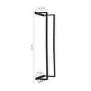 Lifeideas Modern Carbon Steel Wall Towel Rack with Hooks