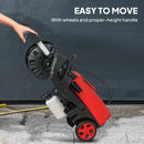 Outsunny 1800 W Power Washer 150 Bar Pressure With Adjustable Nozzle, Red