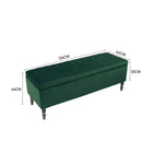 Livingandhome Velvet Upholstered Storage Bench
