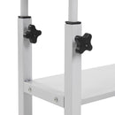 Height Adjustable Mobile Overbed Table With Wheels