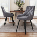 Livingandhome 2 Pack Upholstered Velvet Dining Chairs