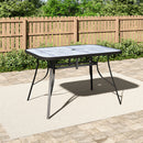 Breeins Garden Tempered Glass Wood Grain Coffee Table