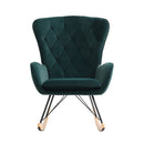 Livingandhome Ergonomic Rocking Chair with Cushion