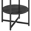 Livingandhome Small Round Coffee Table with 2 Tier