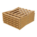 Livingandhome Durable 6-Layer Bamboo Folding Shoe Rack
