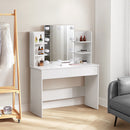 Livingandhome Lighted Dressing Table with Shelves