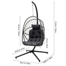 Breeins Swing Hanging Egg Chair With Cushion And Headrest