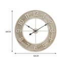 Cottonfy UK Round Wood Grain Metal Wall Clock