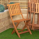 Set of 2/4 Bowness Outdoor Garden Patio Wooden Slatted Folding Chairs