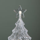 33cm Battery Operated Light up Christmas Tree Water Spinner with The Snowman & LEDs