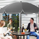 Outsunny 6 Pieces Garden Furniture Set With Parasol, Folding Chairs, Grey