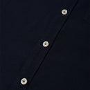 Solid Short Sleeve Shirt With Turn-Down Collar - Navy