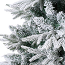 Lifeideas Flocked PE Christmas Tree with X-Frame Stand