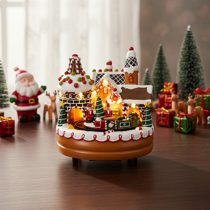 Lifeideas Christmas Castle Music Box Ornament