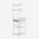 4-Tier Open Shelves Dressing Table With Drawer