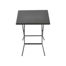 Breeins Foldable 3-Piece Bistro Set with Rattan-Style Table and Chairs