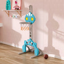 Livingandhome 2-in-1 Adjustable Kids Basketball Hoop with Football Goal