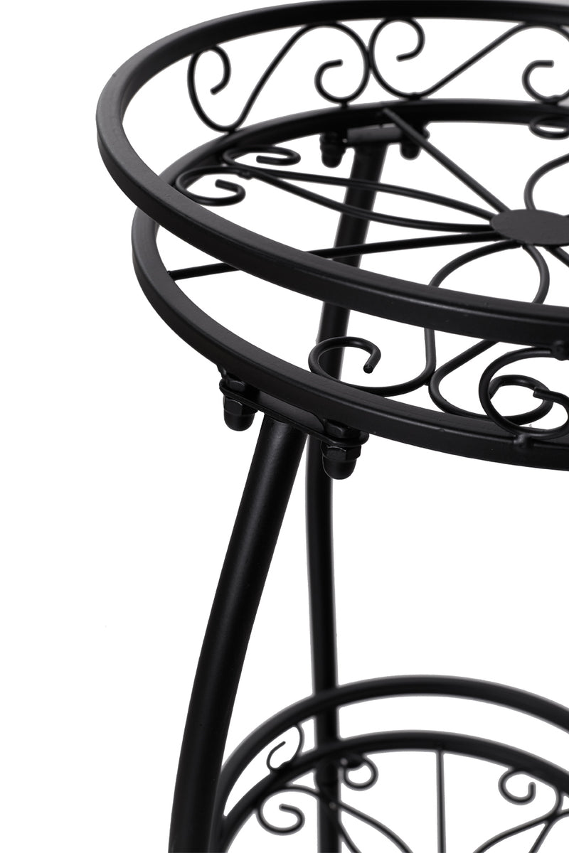 Breeins 3-Tier Black Iron Plant Stand