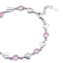 Modishion Delicate Open-Heart Bracelet With Cubic Zirconia