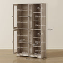 HOMCOM 172 cm Tall Kitchen Cupboard, Pantry Storage Cabinet, Light Grey