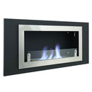 Livingandhome Wall Mount Rectangular Ethanol Fireplace Stainless Steel Heater