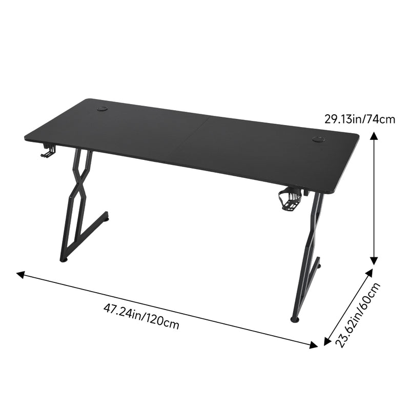 Livingandhome Modern Gaming Desk with Headphone Holder