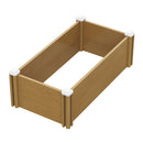 Breeins Plastic Wood-Grain Raised Garden Bed Planter
