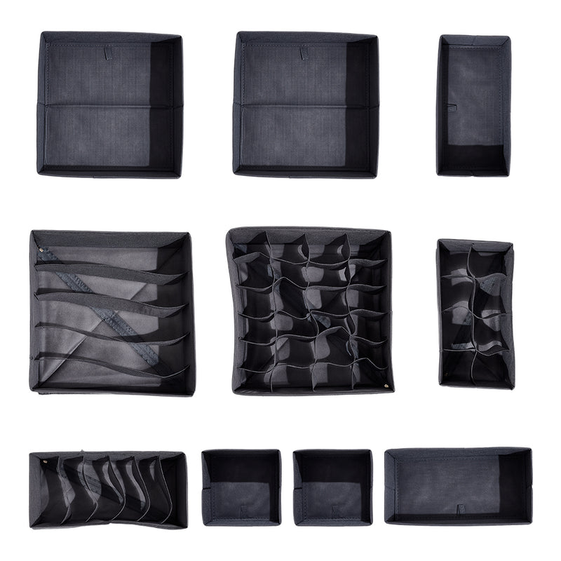 Lifeideas 10 Pcs Foldable Non-woven Clothing Organizer