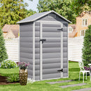 Livingandhome Garden Plastic Storage Shed with Lockable Hinged Door