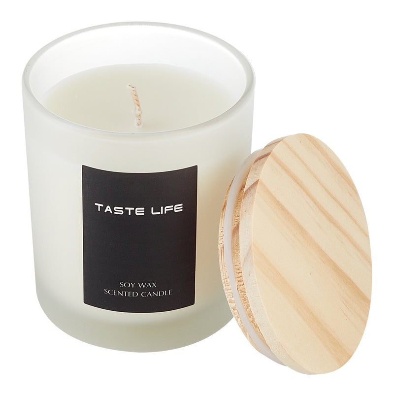 Lifeideas Handmade Soy Wax Scented Candle in Frosted Glass Jar