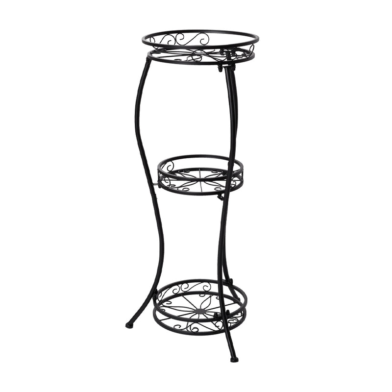 Breeins 3-Tier Black Iron Plant Stand