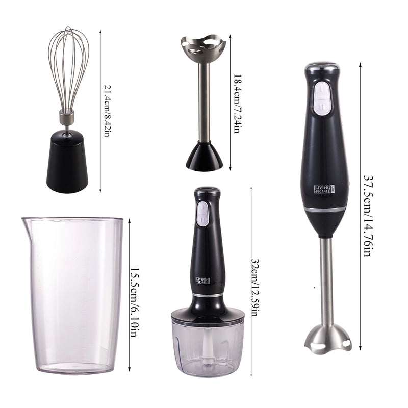 Livingandhome 800W 4-in-1 Hand Blender Set