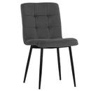 Livingandhome Contemporary Velvet Dining Chair Set