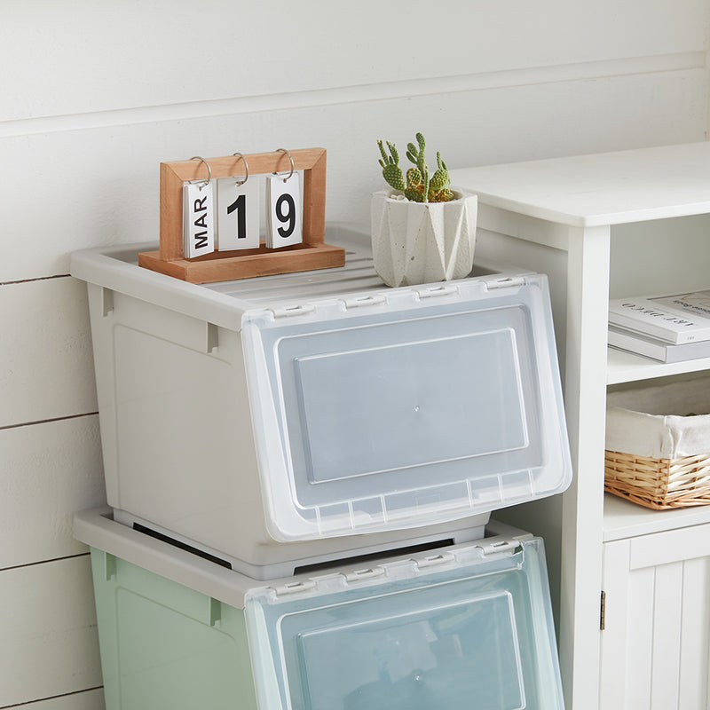 Lifeideas Easy Access Stackable PP Flip Top Storage Box
