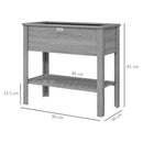 Outsunny Wooden Raised Garden Bed, Elevated Planter Box with Storage Shelf