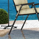 Outsunny 2pc Outdoor Seat Cushion with Backrest, Ties, for Garden