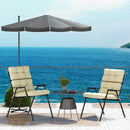 Outsunny 2pc Outdoor Seat Cushion with Backrest, Ties, for Garden