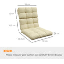 Outsunny 2pc Outdoor Seat Cushion with Backrest, Ties, for Garden