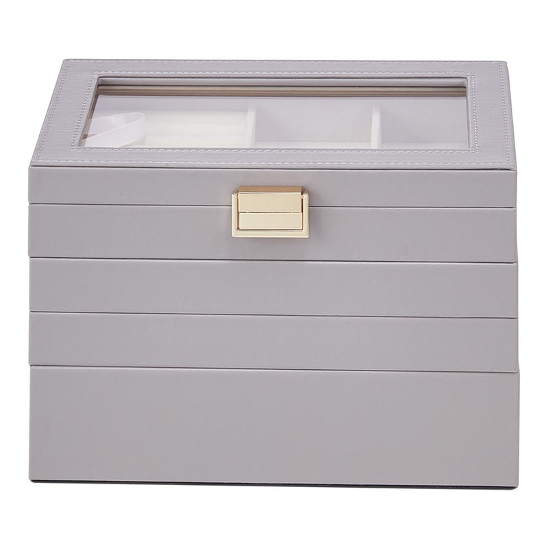 Sheonly 4-Tier Jewellery Storage Box with Transparent Lid