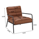 Livingandhome PU Leather Upholstered Accent Chair