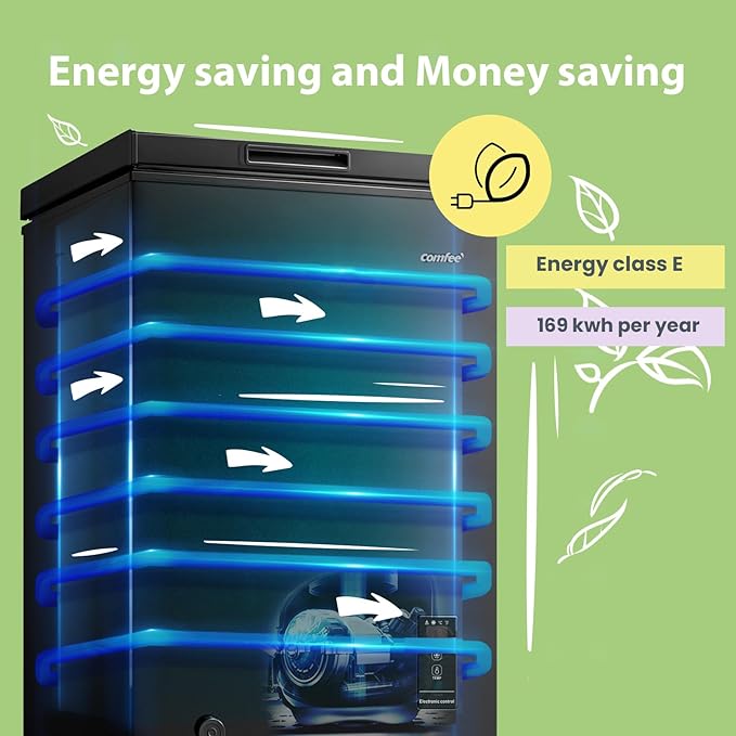 Comfee 99L Freestanding Chest Freezer with Digital Temperature Control