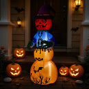Lifeideas 6ft Halloween Inflatable Stacked Pumpkin and Ghost Decoration