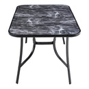 Garden Sanctuary Garden Tempered Glass Marble Coffee Table