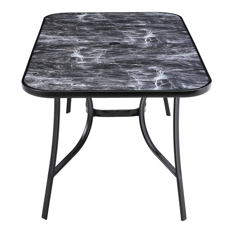 Garden Sanctuary Garden Tempered Glass Marble Coffee Table