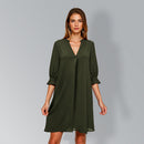 V-neck Long Sleeves Dress