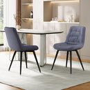 Livingandhome Teddy Fabric Dining Chair with Wooden Frame