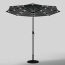 Livingandhome Outdoor Solar 24 LED Lights Patio With Crank For Patio Market With Base