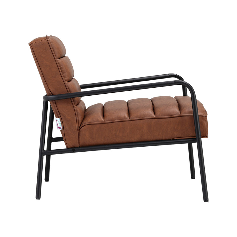 Livingandhome PU Leather Upholstered Accent Chair